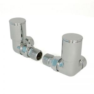 Polished Chrome Round Corner Valve (Pair)