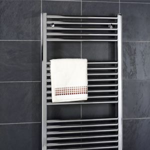 Prestige All Electric Towel Rail Chrome Straight Low Surface Temperature